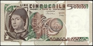 Italy. 1982 5000 Lire Prefix DA N