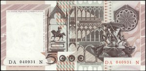 Italy. 1982 5000 Lire Prefix DA N