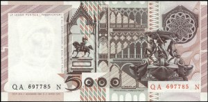 Italy. 1982 5000 Lire Prefix QA N