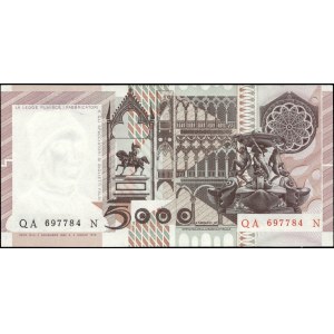 Italy. 1982 5000 Lire Prefix QA N