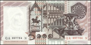 Italy. 1982 5000 Lire Prefix QA N