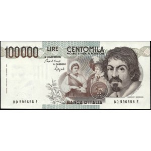 Italy. 1983 100000 Lire Prefix BD E