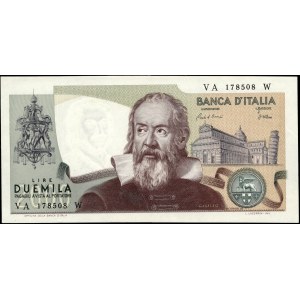Italy. 1983 2000 Lire Prefix VA W