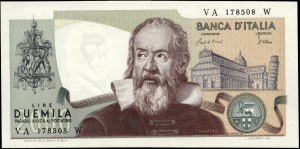 Italy. 1983 2000 Lire Prefix VA W