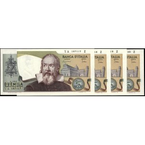 Italy. 1983 2000 Lire Prefix YA Z 4 Consecutive Pieces