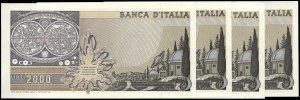 Italy. 1983 2000 Lire Prefix YA Z 4 Consecutive Pieces