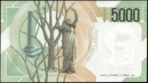 Italy. 1985 5000 Lire Prefix LB K