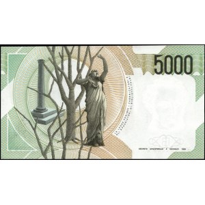 Italy. 1985 5000 Lire Prefix VA L