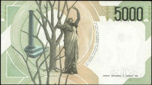 Italy. 1985 5000 Lire Prefix XD A Replacement