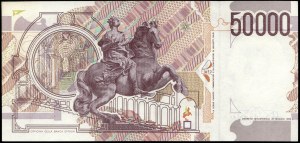 Italy. 1992 50000 Lire Prefix CD M