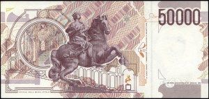 Italy. 1992 50000 Lire Prefix EE C