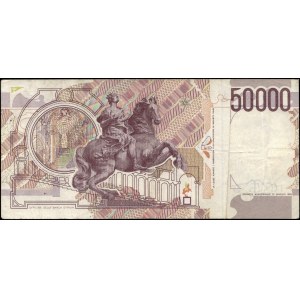 Italy. 1992 50000 Lire Prefix XD A Replacement
