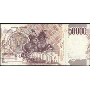 Italy. 1992 50000 Lire Prefix XE A Replacement