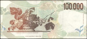 Italy. 1994 100000 Lire Prefix AD V