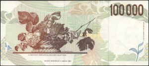Italy. 1994 100000 Lire Prefix FA P