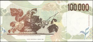 Italy. 1994 100000 Lire Prefix GE E