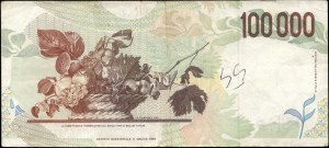 Italy. 1994 100000 Lire Prefix XB A Replacement