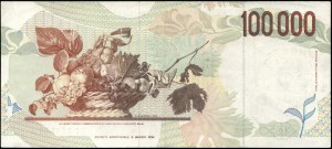 Italy. 1994 100000 Lire Prefix XC A Replacement
