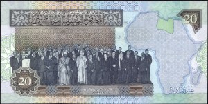 Libya. 2002 20 Dinars OAU Conference