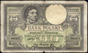 Poland. 1919 500 Zlotych Prefix SA