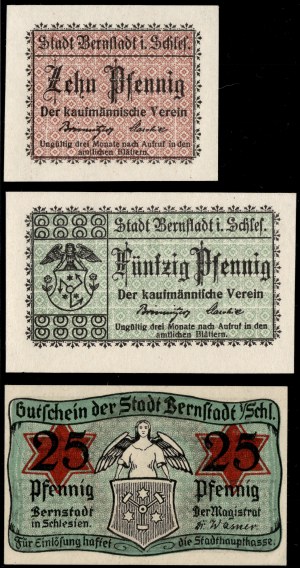 Poland. Bierutów 10 25 50 Fenigow 1920
