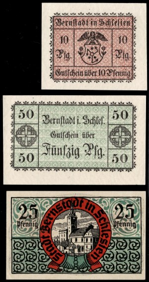 Poland. Bierutów 10 25 50 Fenigow 1920