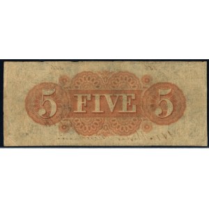 United States of America. 1856 5 Dollars Planters Bank State of Georgia Savannah April 1