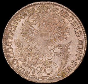 Austria. RDR 20 Kreuzer 1774 Vienna Silver