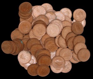 Ceylon. 1937 1/2 Cent Lot 105 Pieces