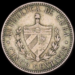 Cuba. 1916 5 Centavos
