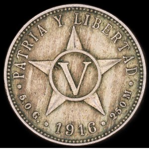 Cuba. 1916 5 Centavos