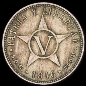 Cuba. 1916 5 Centavos