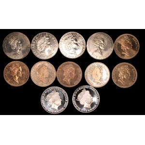 Gibraltar & Great Britain. 1988-2022 5 Pounds 12 Pieces Rare Types