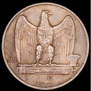 Italy. 1927 5 Lire R Rome