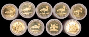 Uganda. 2012 1000 Shillings 9 Bank Rolls 180 Coins in Total