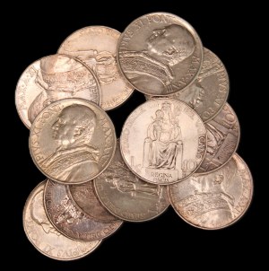 Vatican. 1931-1936 10 Lire Pius XI Lot 12 Pieces