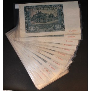 Poland. 1941 50 Zlotych Prefix A B C D E Lot 33 Pieces