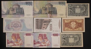 Italy. 1944-1984 5 10 1000 10000 Lire Lot 9 Pieces
