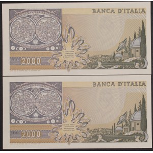 Italy. 1983 2000 Lire Prefix YA Z 2 Pieces
