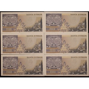 Italy. 1983 2000 Lire Prefix ZA W 6 Consecutive Pieces