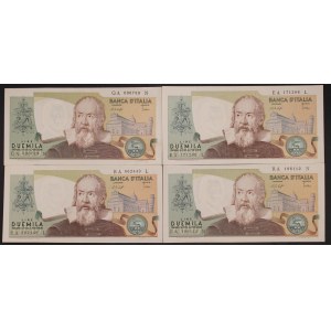 Italy. 1976 2000 Lire 4 Pieces