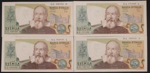 Italy. 1976 2000 Lire 4 Pieces