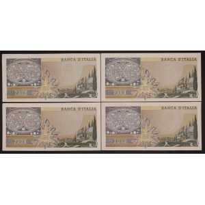 Italy. 1976 2000 Lire 4 Pieces