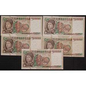 Italy. 1982 5000 Lire 5 Pieces