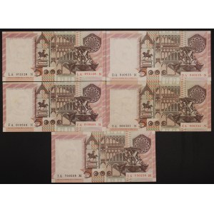 Italy. 1982 5000 Lire 5 Pieces