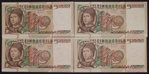 Italy. 1983 5000 Lire 4 Pieces