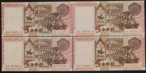 Italy. 1983 5000 Lire 4 Pieces
