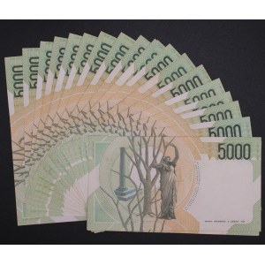 Italy. 1985 5000 Lire Prefix XD A Replacement Lot 23 Pieces