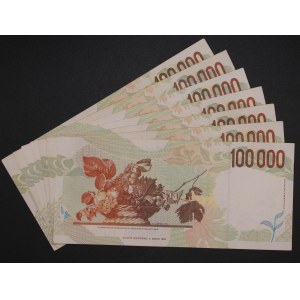 Italy. 1994 100000 Lire Lot 7 Pieces