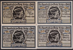 Poland. Słupsk 50 75 Fenigow 1,5 & 2 Marki 1921
